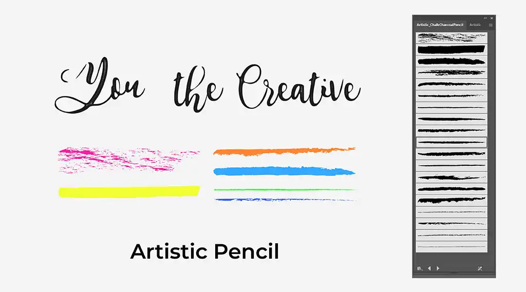 artistic pencil brushes for adobe illustrator