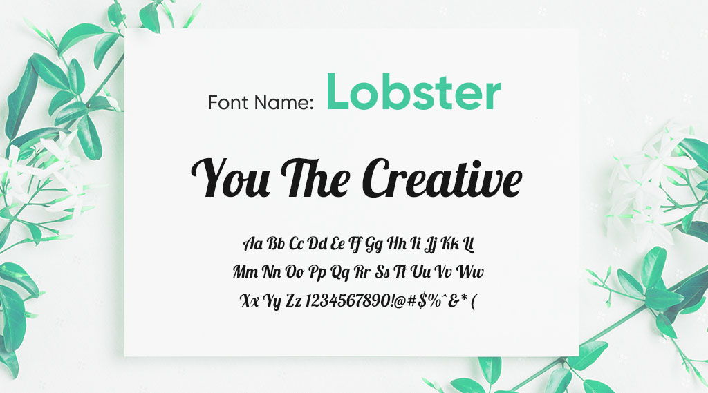Lobster font look