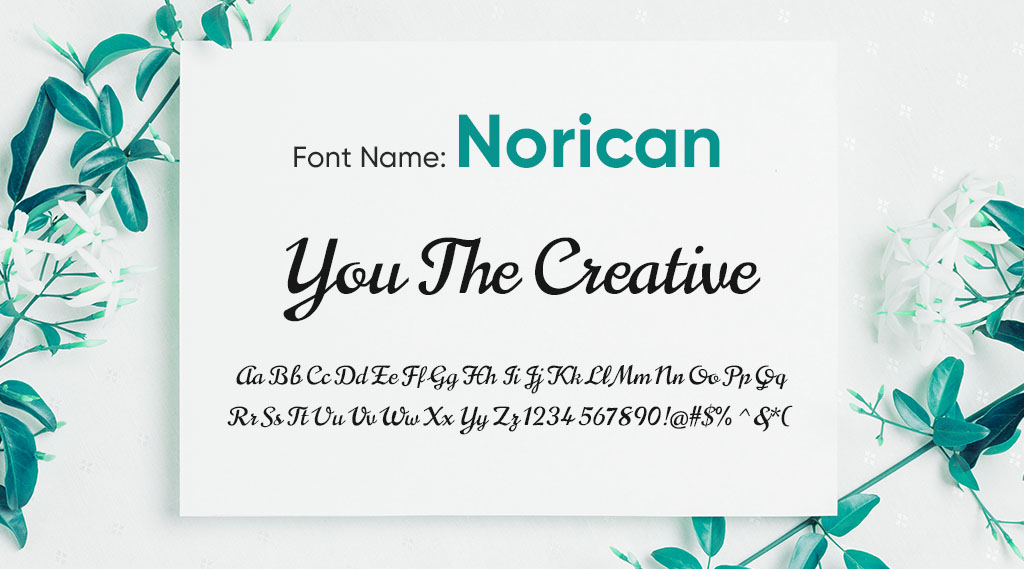 Norican font looks like this