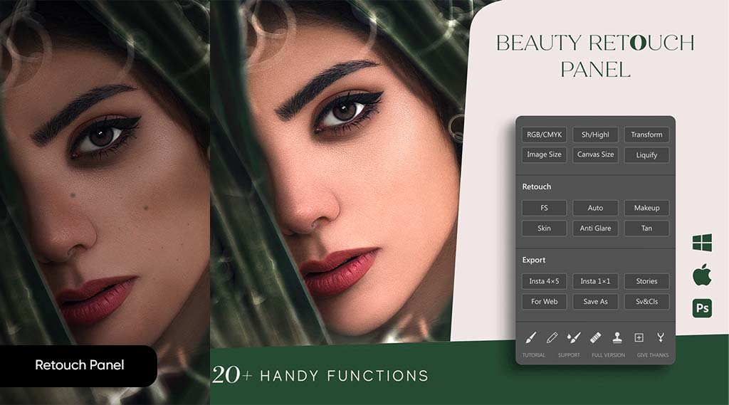 features of retouch panel for photoshop