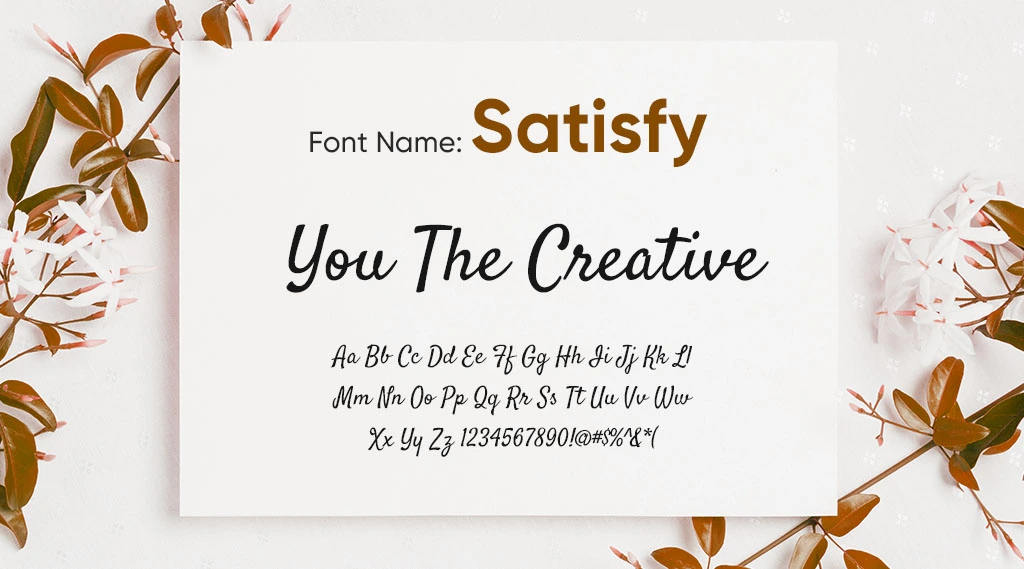 satisfy font look