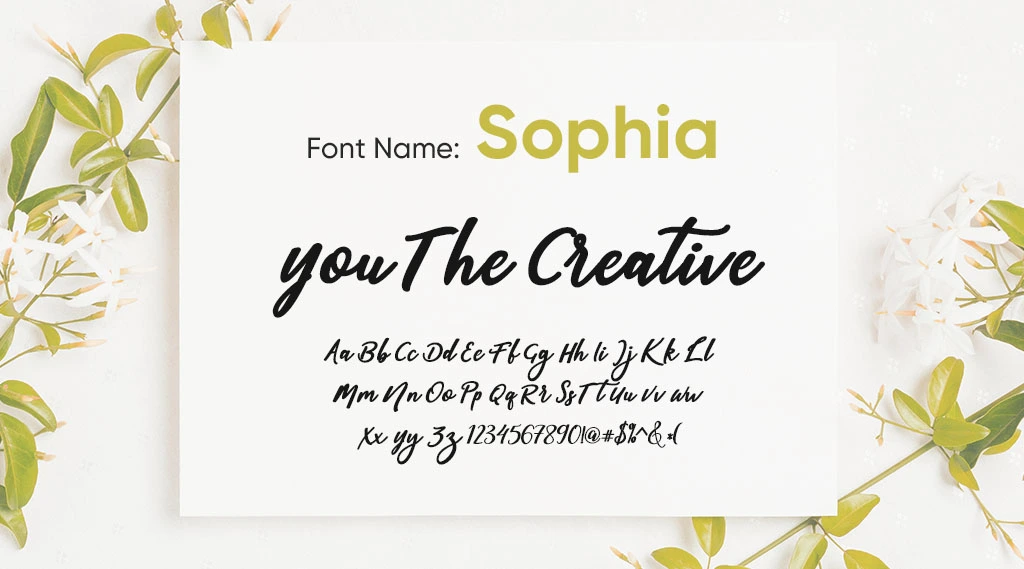 image of sophia font