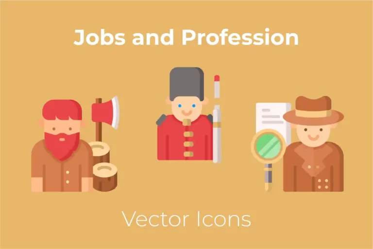 Jobs & professional icons set
