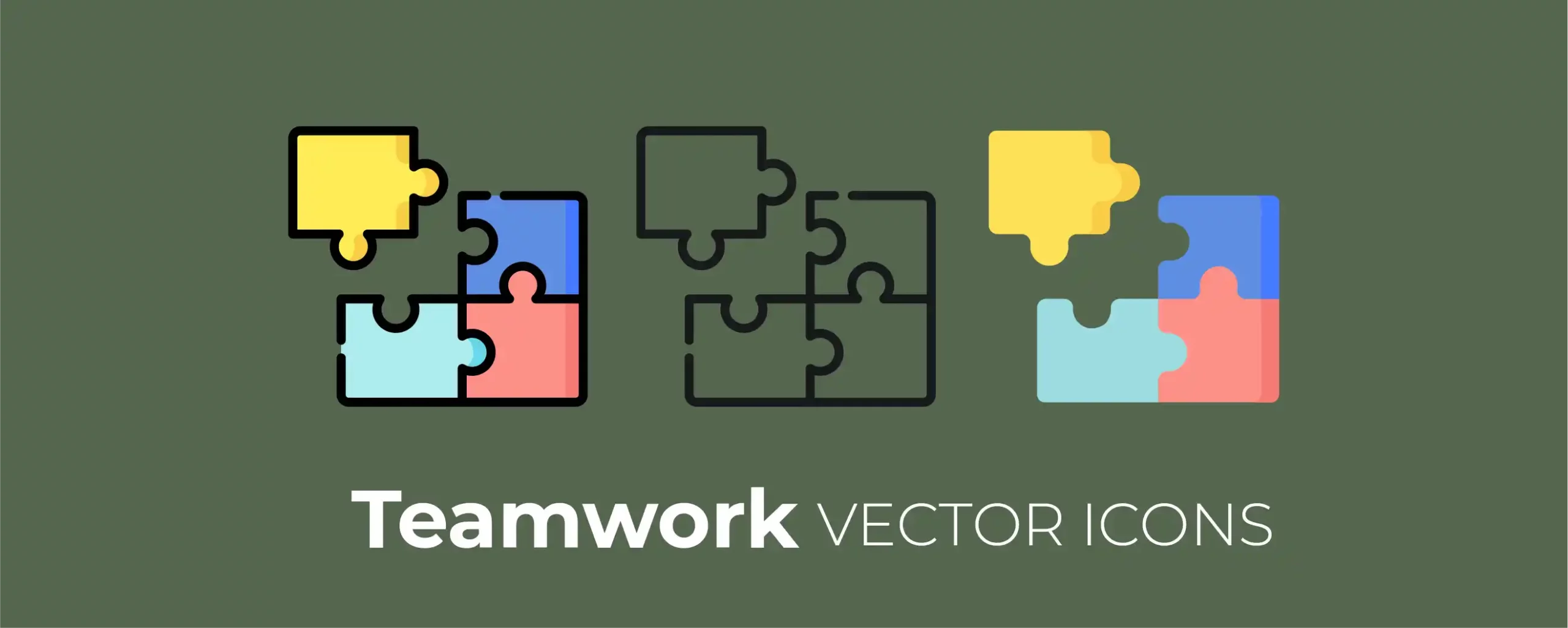 Teamwork free vector icons