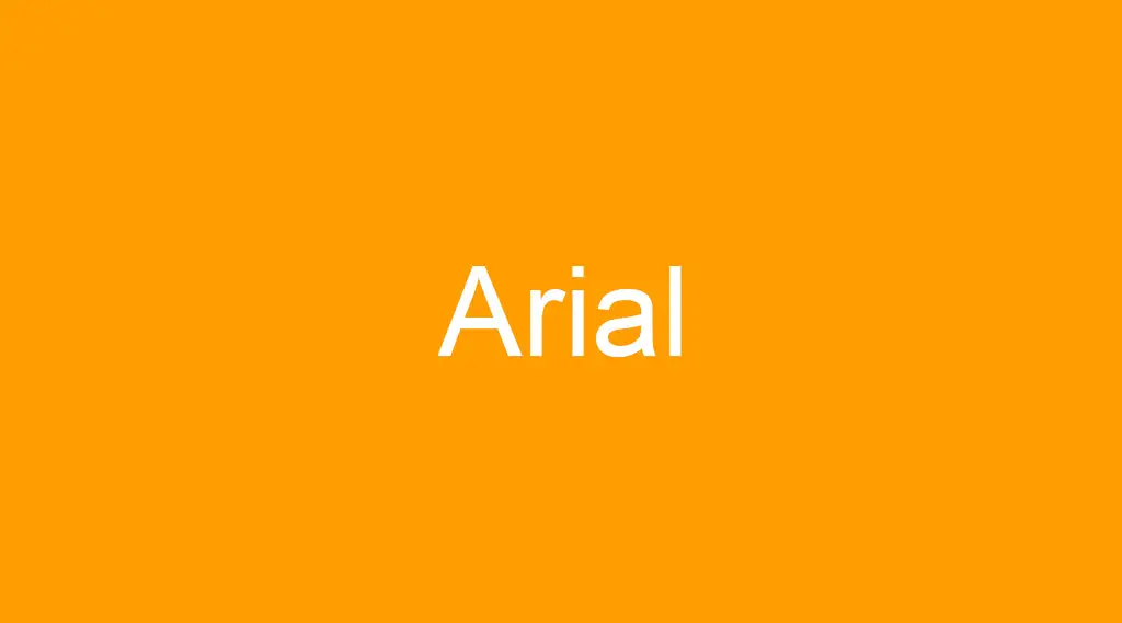 Looks of Arial Font 