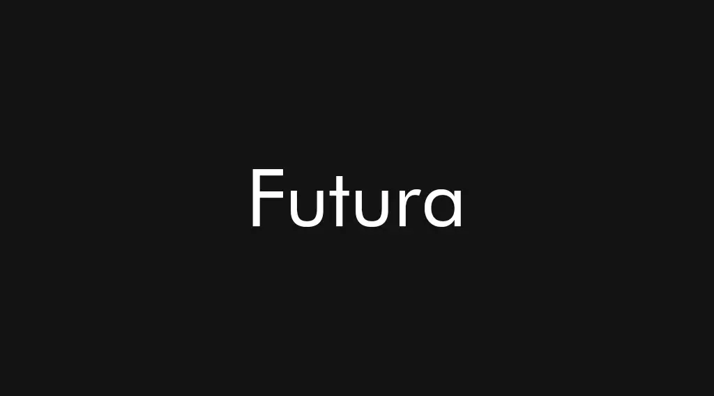 look of Futura font 
