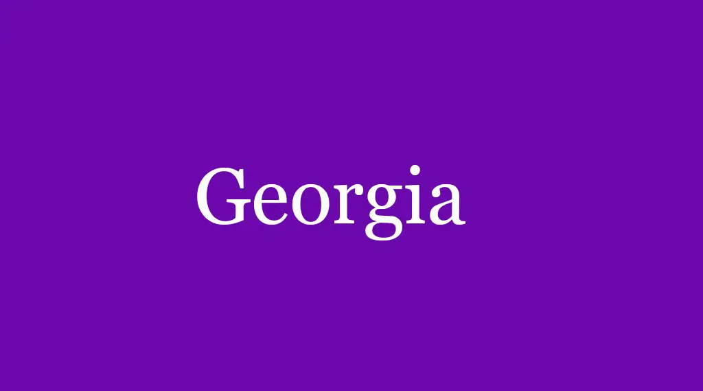 Georgia font look