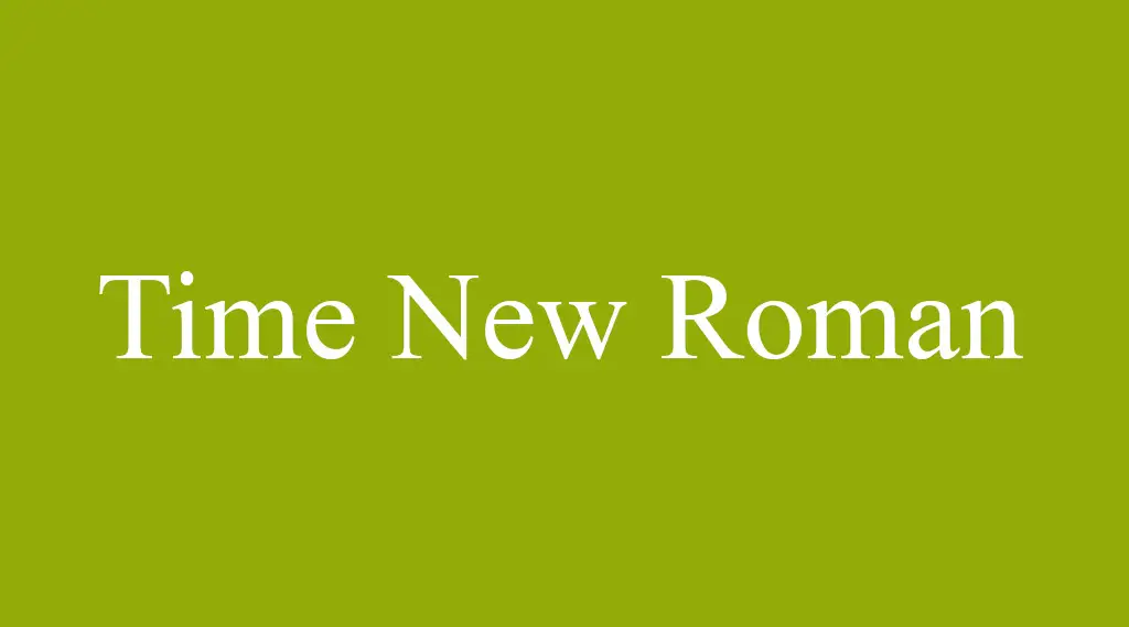 times new roman look