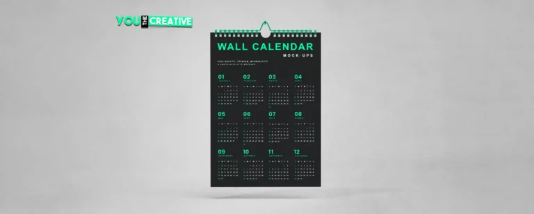 free wall calendar mockup